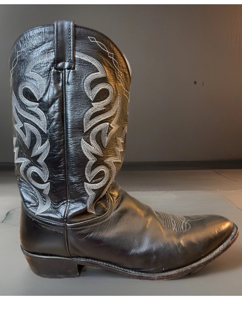 Dan Post Milwaukee Leather Cowboy Boots Men’s SZ 16 D Black Western